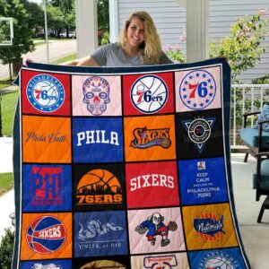 Philadelphia 76ers Quilt Blanket 3