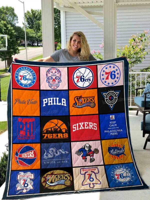 Philadelphia 76ers Quilt Blanket 3