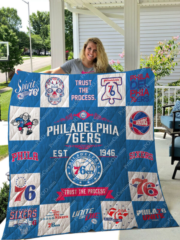 Philadelphia 76ers Quilt Blanket 2