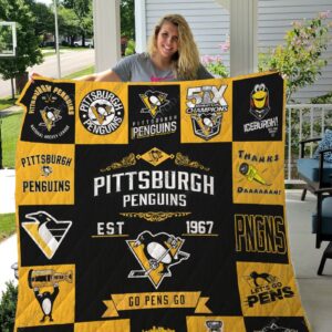 Pittsburgh Penguins Quilt Blanket 2