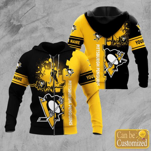 Pittsburgh Penguins Hoodie Zip Hoodie 3D