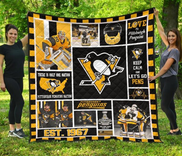 Pittsburgh Penguins Quilt Blanket 4