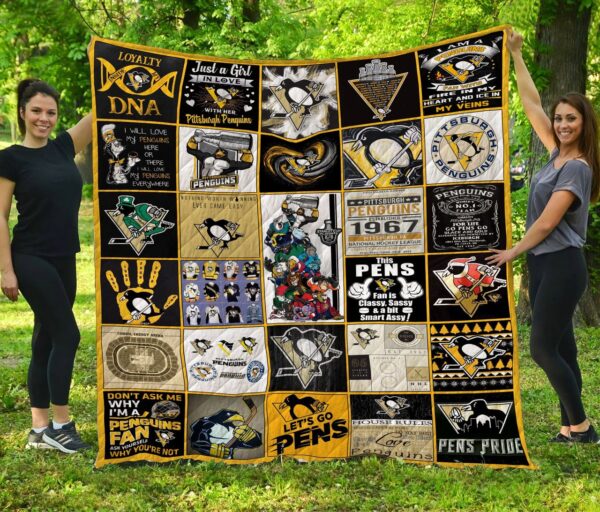 Pittsburgh Penguins Quilt Blanket 1