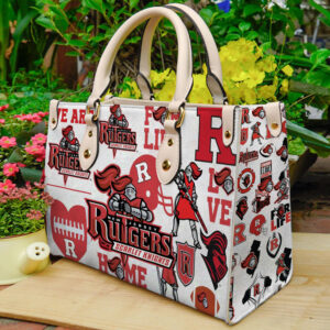 Rutgers Scarlet Knights Leather Handbag