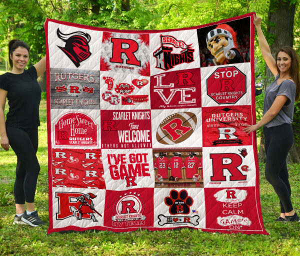 Rutgers Scarlet Knights Quilt Blanket 2