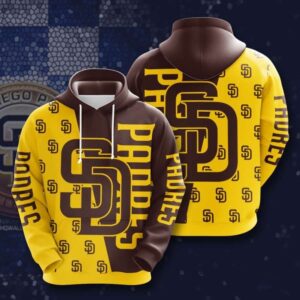San Diego Padres Hoodie Zip Hoodie 3D 1