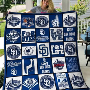 San Diego Padres Quilt Blanket 1