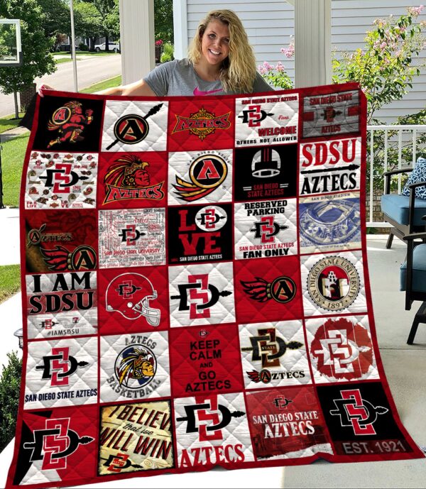 San Diego State Aztecs Quilt Blanket 1