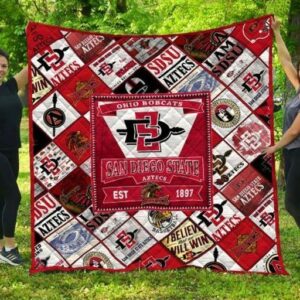 San Diego State Aztecs Quilt Blanket 3