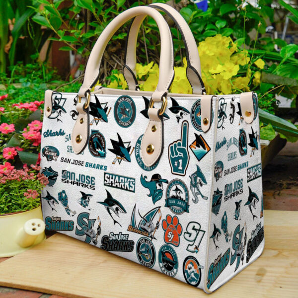 San Jose Sharks Leather Handbag 1