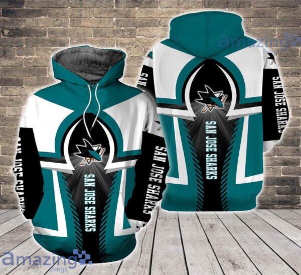 San Jose Sharks Hoodie Zip Hoodie 3D 1