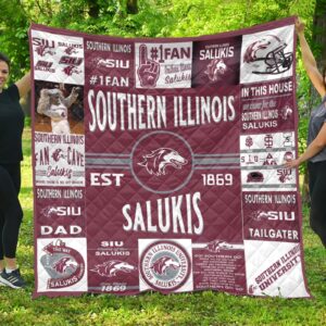 Southern Illinois Salukis Quilt Blanket 1