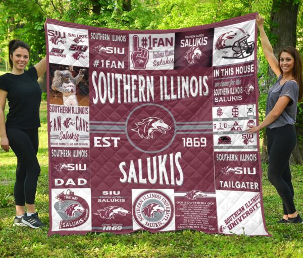 Southern Illinois Salukis Quilt Blanket 1