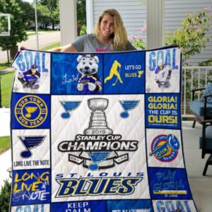 St. Louis Blues Quilt Blanket 2