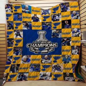 St. Louis Blues Quilt Blanket 3