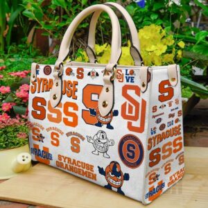 Syracuse Orange Leather Handbag