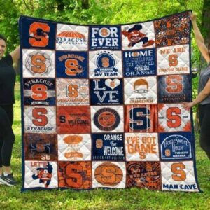 Syracuse Orange Quilt Blanket 1