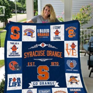 Syracuse Orange Quilt Blanket 2