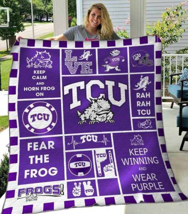 TCU Horned Frogs Quilt Blanket 3