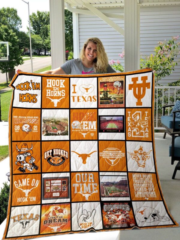 Texas Longhorns Quilt Blanket 1