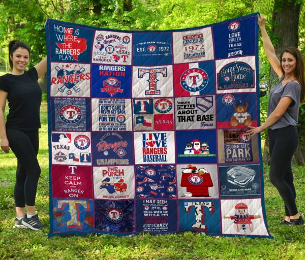 Texas Rangers Quilt Blanket 2