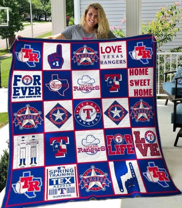 Texas Rangers Quilt Blanket 3