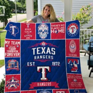 Texas Rangers Quilt Blanket 1