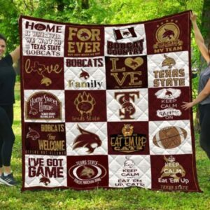 Texas State Bobcats Quilt Blanket