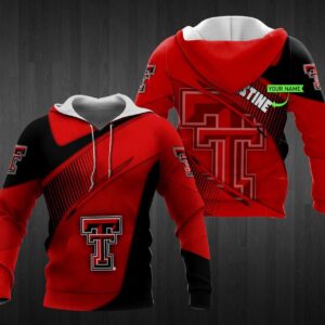 Texas Tech Red Raiders Custom Name Hoodie Zip Hoodie 3D