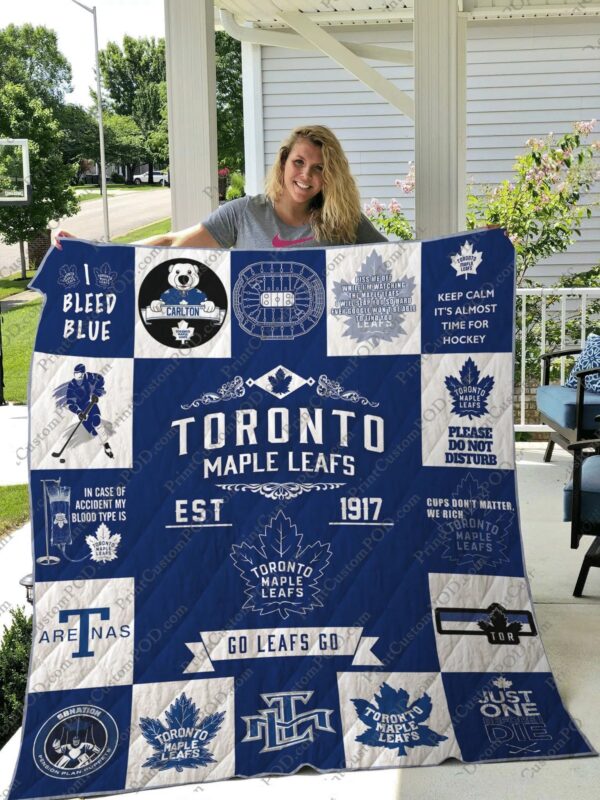 Toronto Maple Leafs Quilt Blanket 2