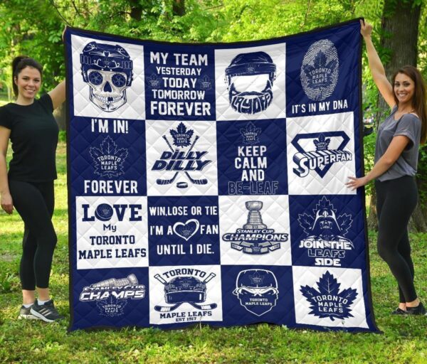 Toronto Maple Leafs Quilt Blanket 3