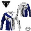 Triumph Blue Hoodie Zip Hoodie 3D