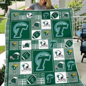 Tulane Green Wave Quilt Blanket 2