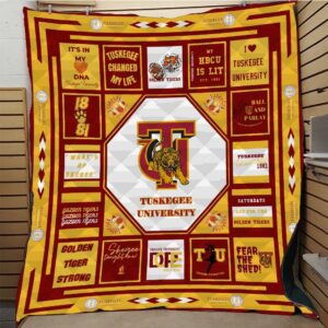 Tuskegee Golden Tigers Quilt Blanket 1