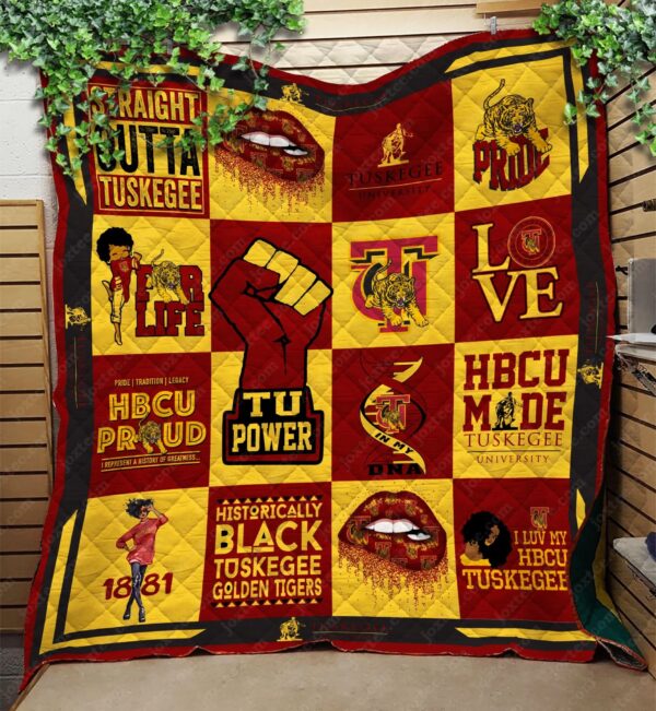 Tuskegee Golden Tigers Quilt Blanket 2