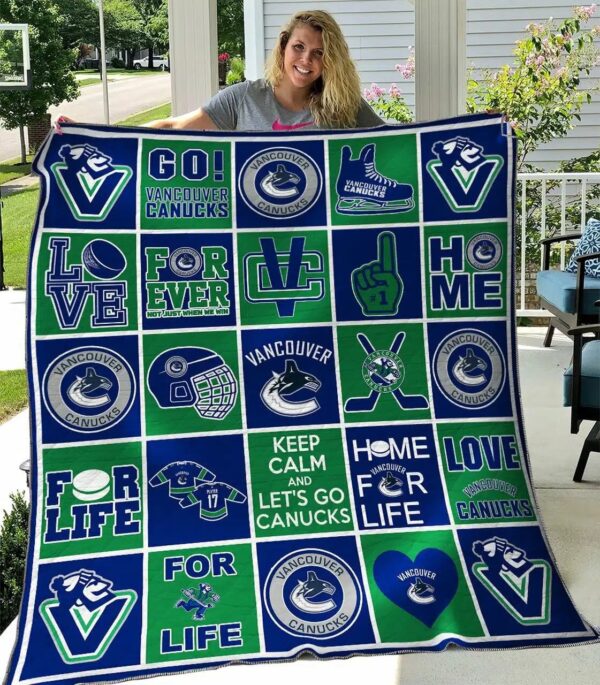 Vancouver Canucks Quilt Blanket 1