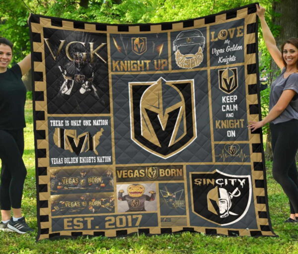 Vegas Golden Knights Quilt Blanket 2