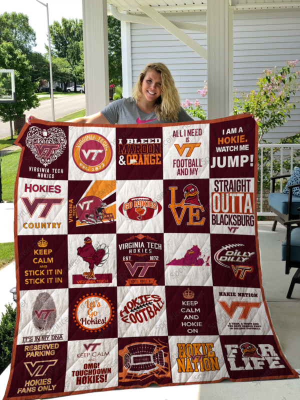 Virginia Tech Hokies Quilt Blanket 3