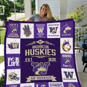 Washington Huskies Quilt Blanket 2