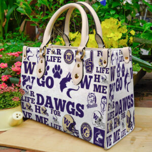 Washington Huskies Leather Handbag 2