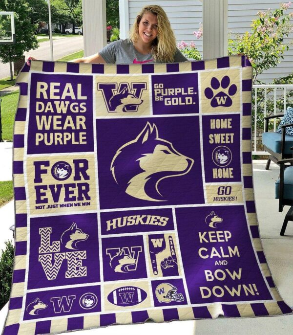 Washington Huskies Quilt Blanket 1