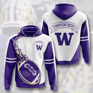 Washington Huskies Hoodie Zip Hoodie 3D