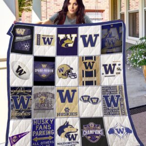 Washington Huskies Quilt Blanket 4