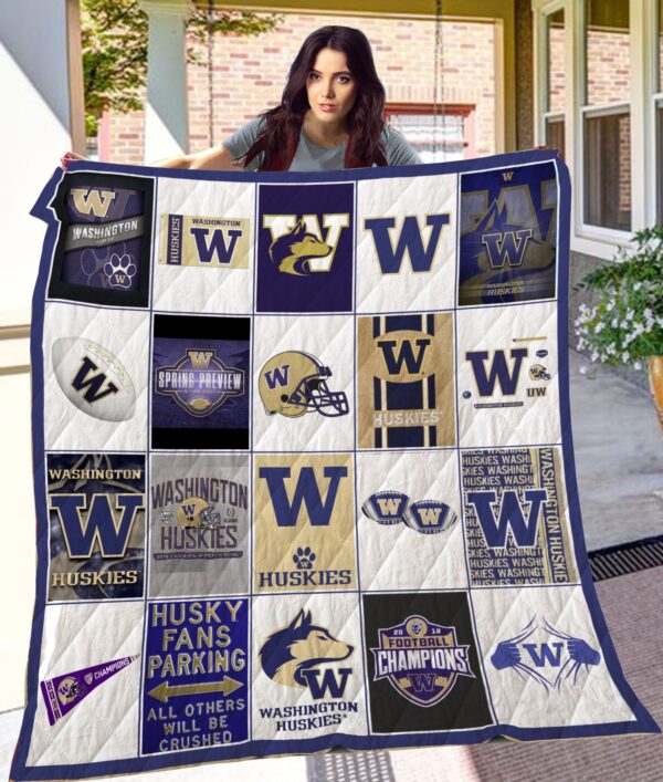 Washington Huskies Quilt Blanket 4