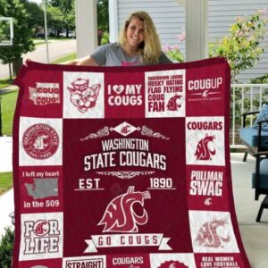 Washington State Cougars Quilt Blanket 2