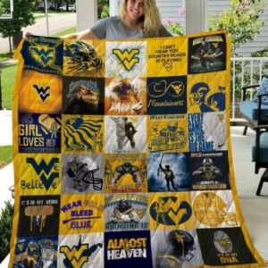 West Virginia Mountaineers Quilt Blanket 1