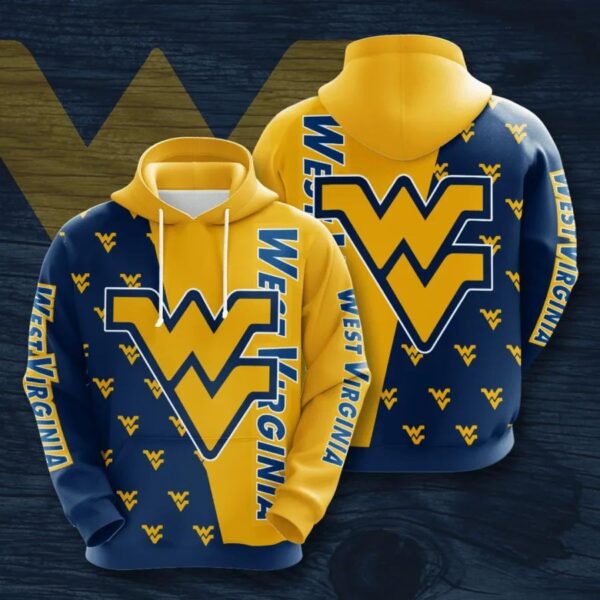 West Virginia Mountaineers Hoodie Zip Hoodie 3D 1