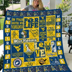 West Virginia Mountaineers Quilt Blanket 4