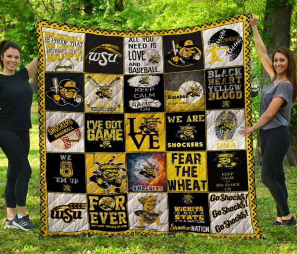 Wichita State Shockers Quilt Blanket 2