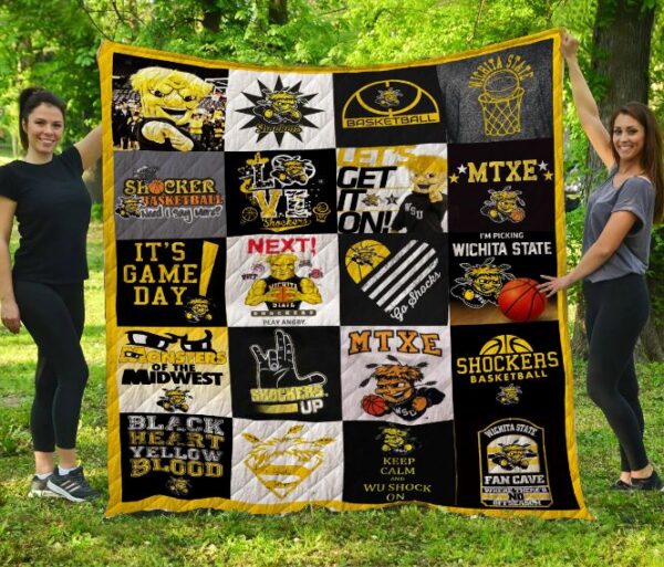 Wichita State Shockers Quilt Blanket 1